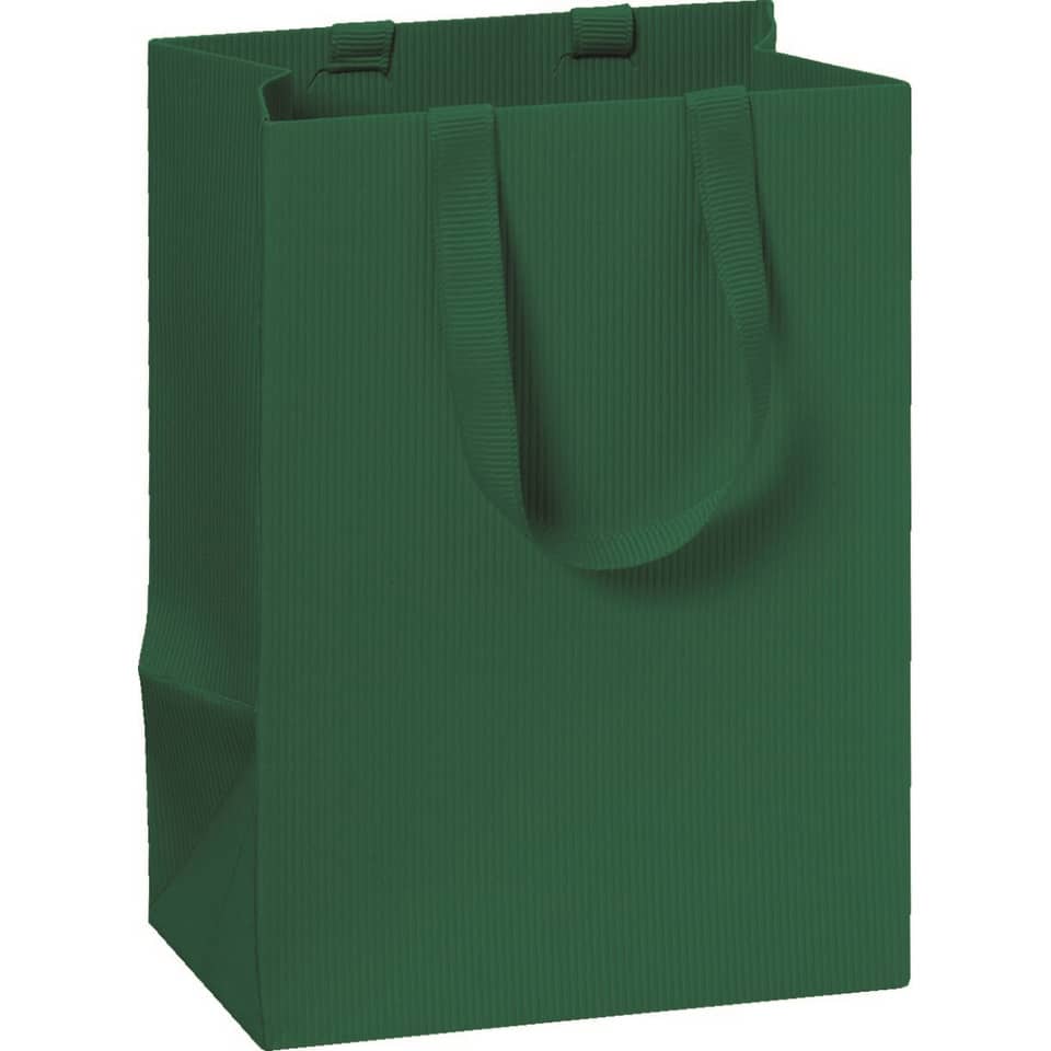 Geschenktragetasche One Colour - 10 x 14 x 8 cm, dunkelgrün