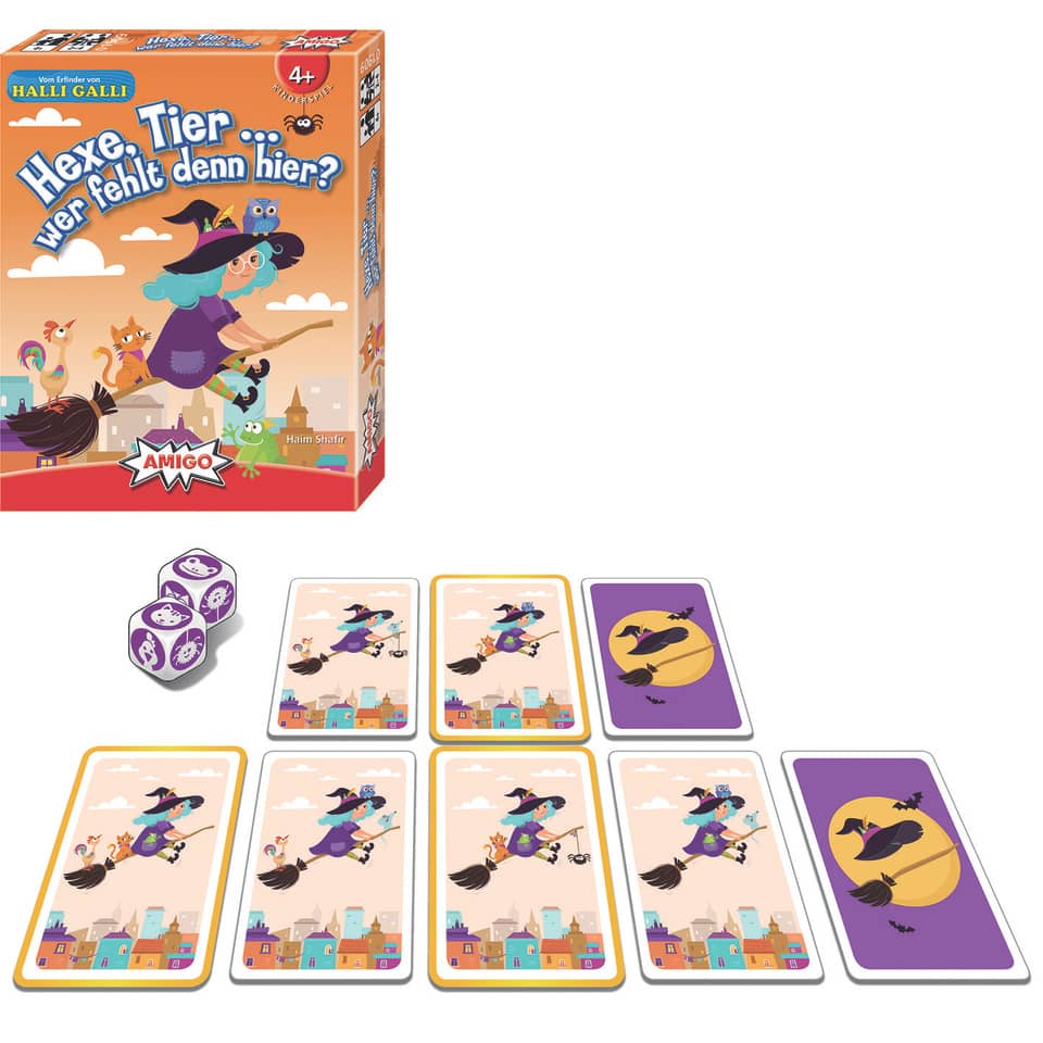Kinderspiel - Hexe, Tier ... wer fehlt denn hier?