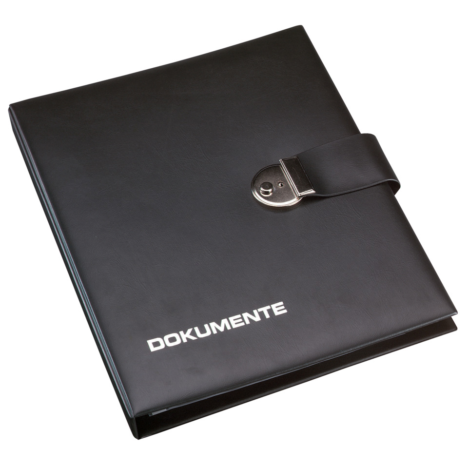 Dokumentenmappe - 4-Ring-Mechanik, schwarz