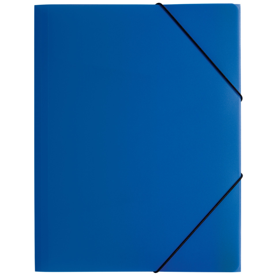 Gummizugmappe Lucy Basic - A4, blau, PP, 3 Einschlagklappen