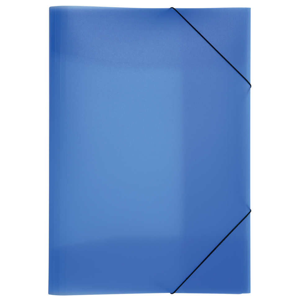 Gummizugmappe Lucy Basic - A3, blau, PP, 3 Einschlagklappen