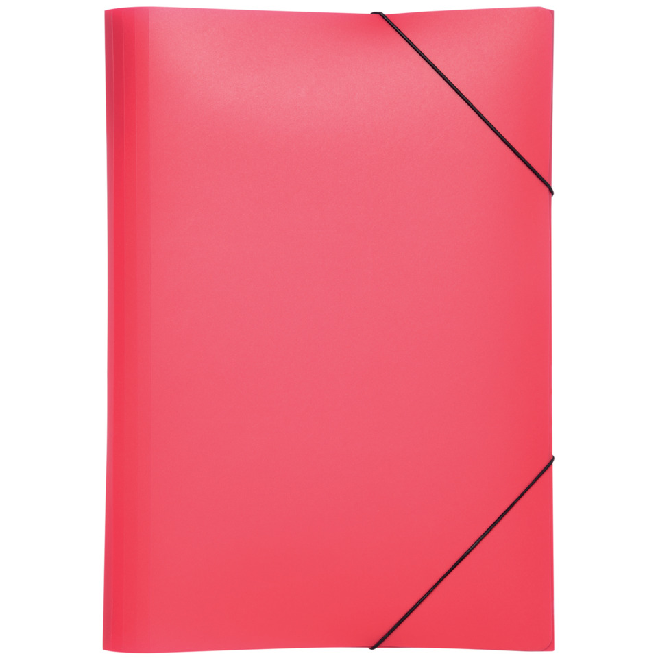 Gummizugmappe Lucy Basic - A3, rot, PP, 3 Einschlagklappen
