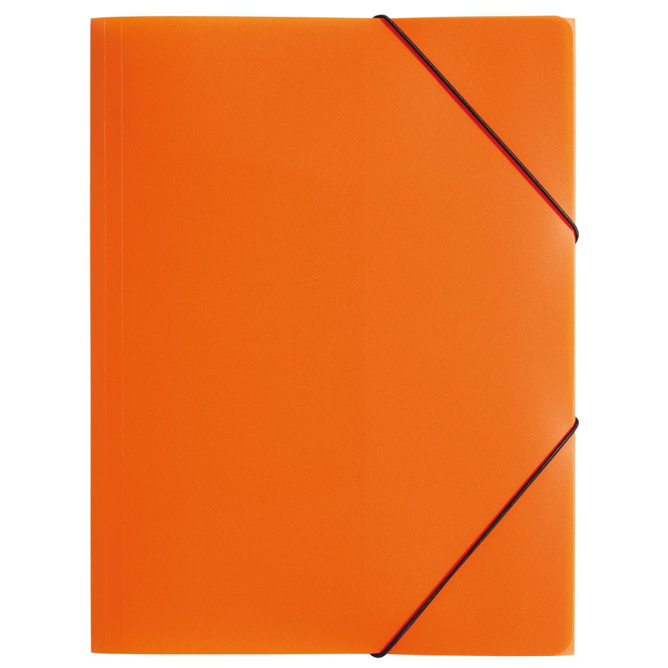 Gummizugmappe Lucy Colours - A4, PP, orange transluzent