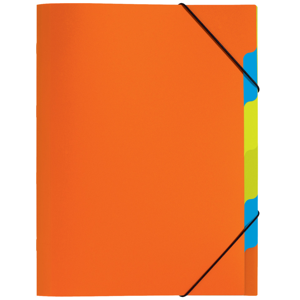 Ordnungsmappe Funky School - A4, 5 Fächer, PP, orange