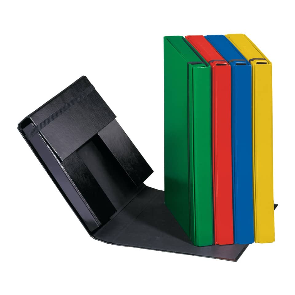Sammelbox Basic - A4, Gummizug, Karton, schwarz