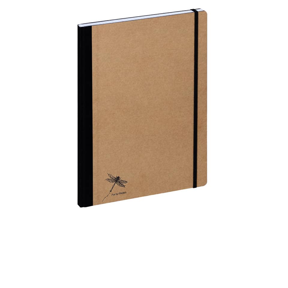 Notizbuch Pur - A4, kariert, natur