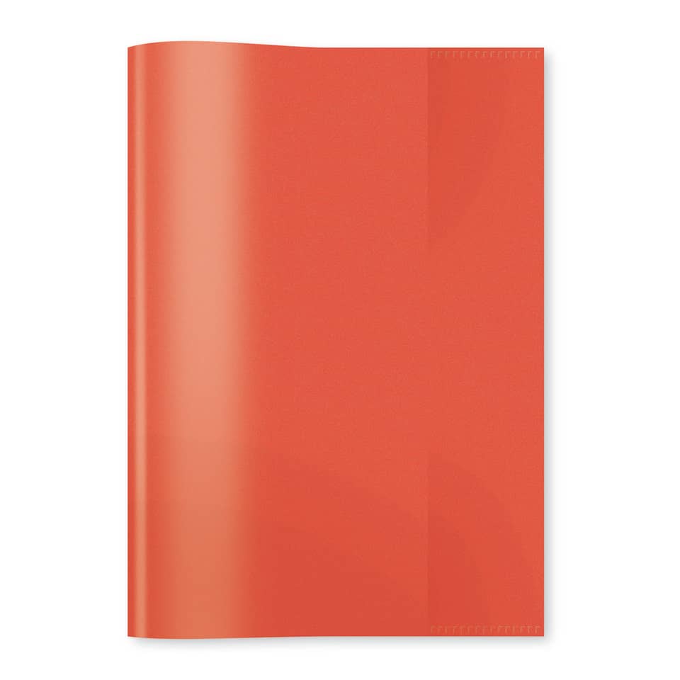 7482 Heftschoner PP - A5, transparent/rot