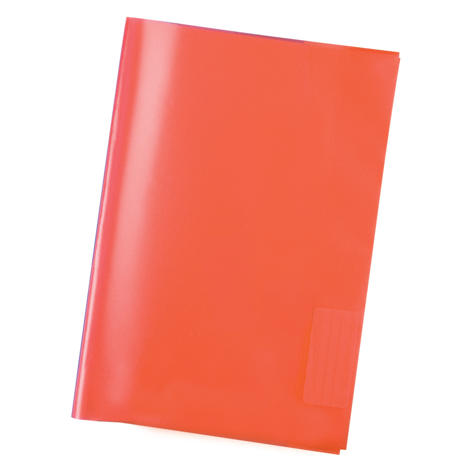 7492 Heftschoner PP - A4, transparent/rot