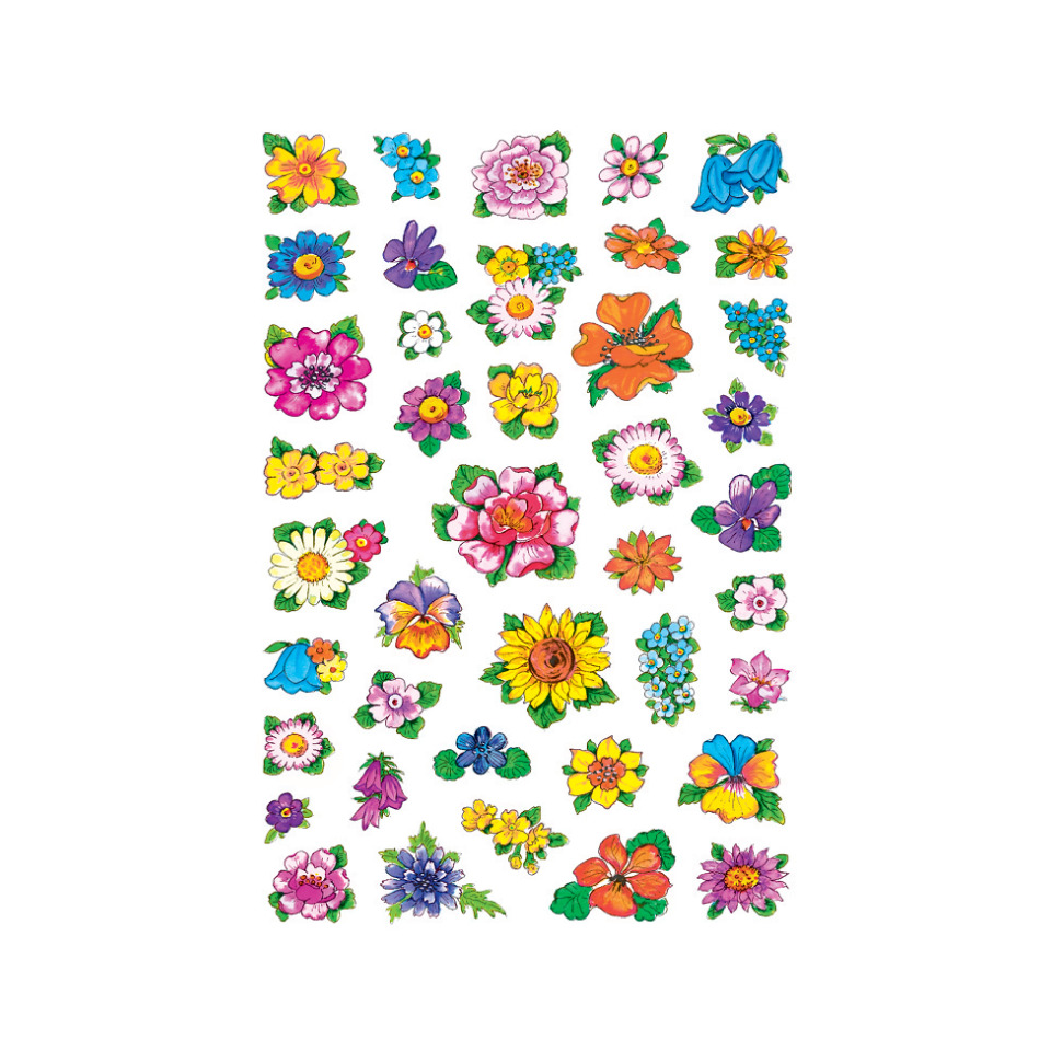 3522 Sticker DECOR Kleine Blumenköpfe