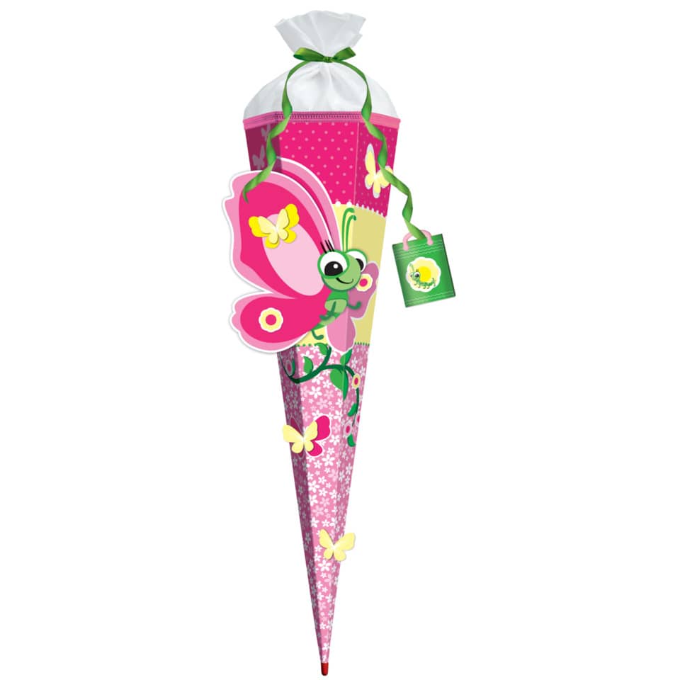 Schultüte Bastelset Schmetterling Lilly - sechseckig, 80 cm