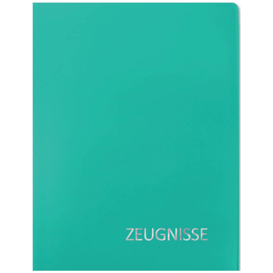 Zeugnismappe Basic - 20 Hüllen, türkis