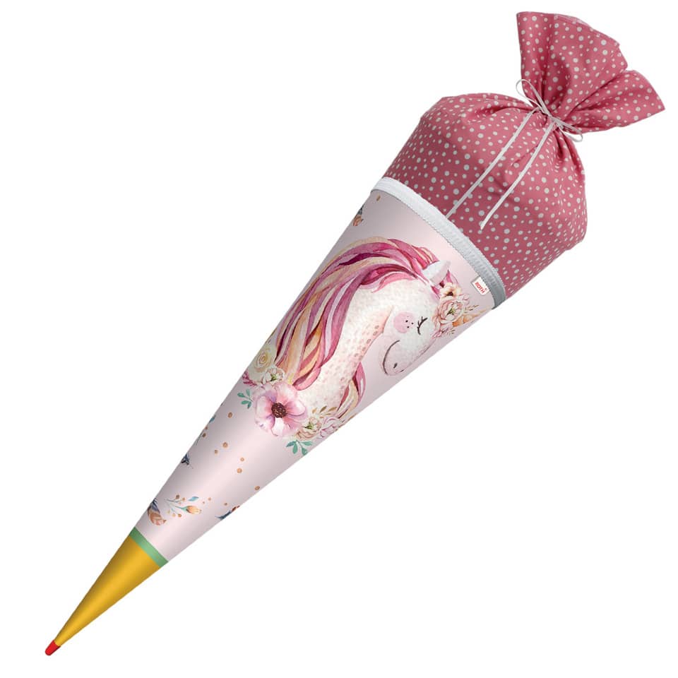 Schultüte, Einhornträume, 70 cm, Stoffverschluss