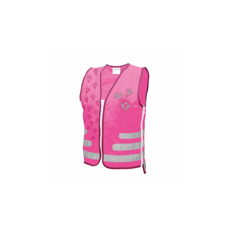 Kinder-Warnweste ReflActions Diamant - pink