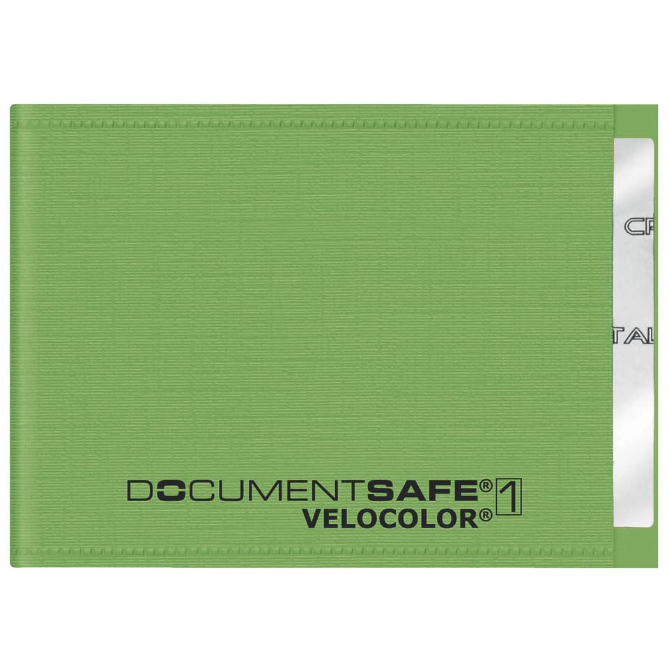 Ausweishülle Document Safe® VELOCOLOR® - 90 x 63 mm, PP, grün