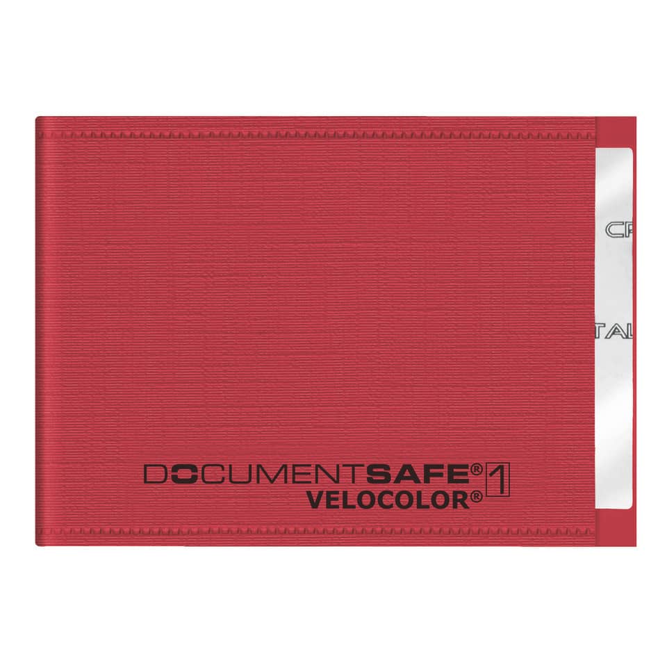 Ausweishülle Document Safe® VELOCOLOR® - 90 x 63 mm, PP, rot