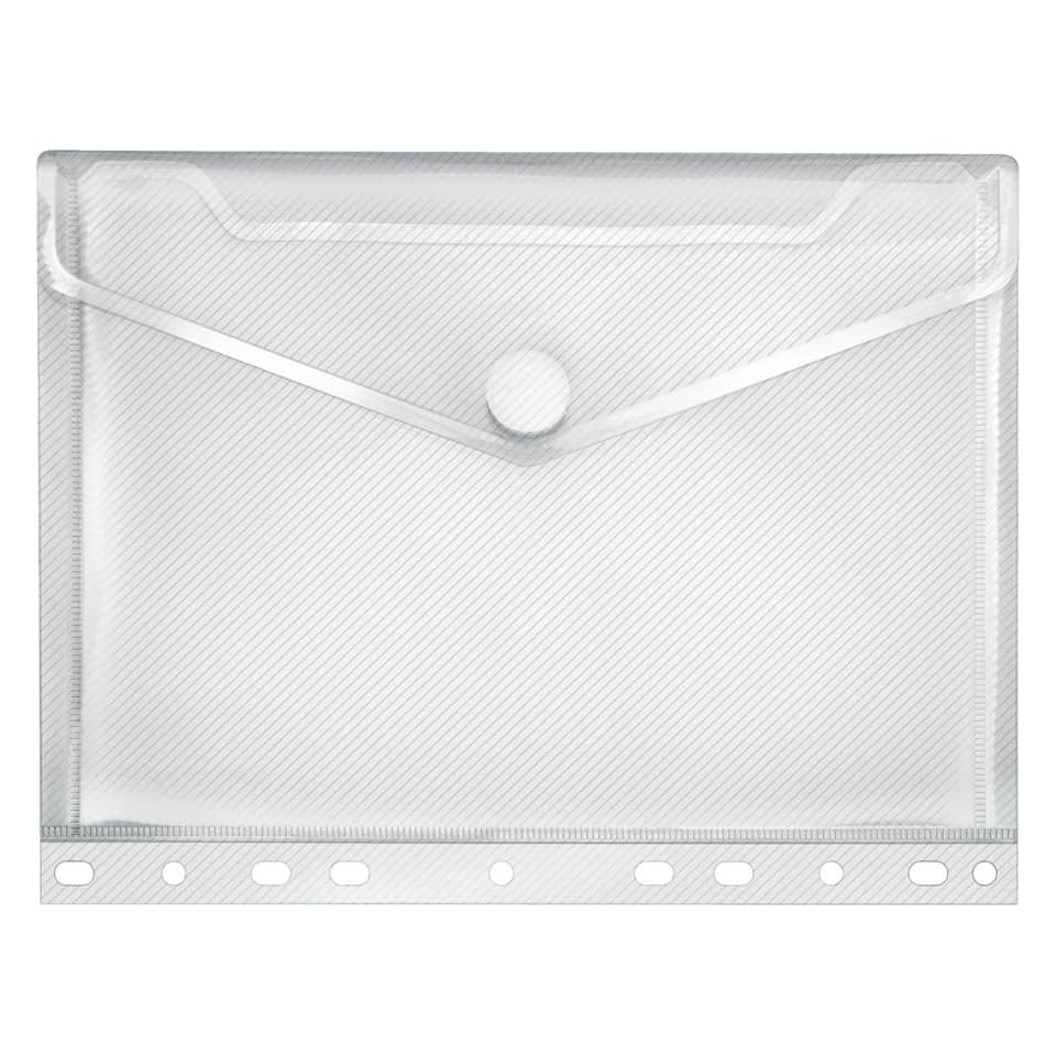 Dokumentenhülle Serie Crystal - transparent, für A5, EURO-Lochung, Streifenoptik