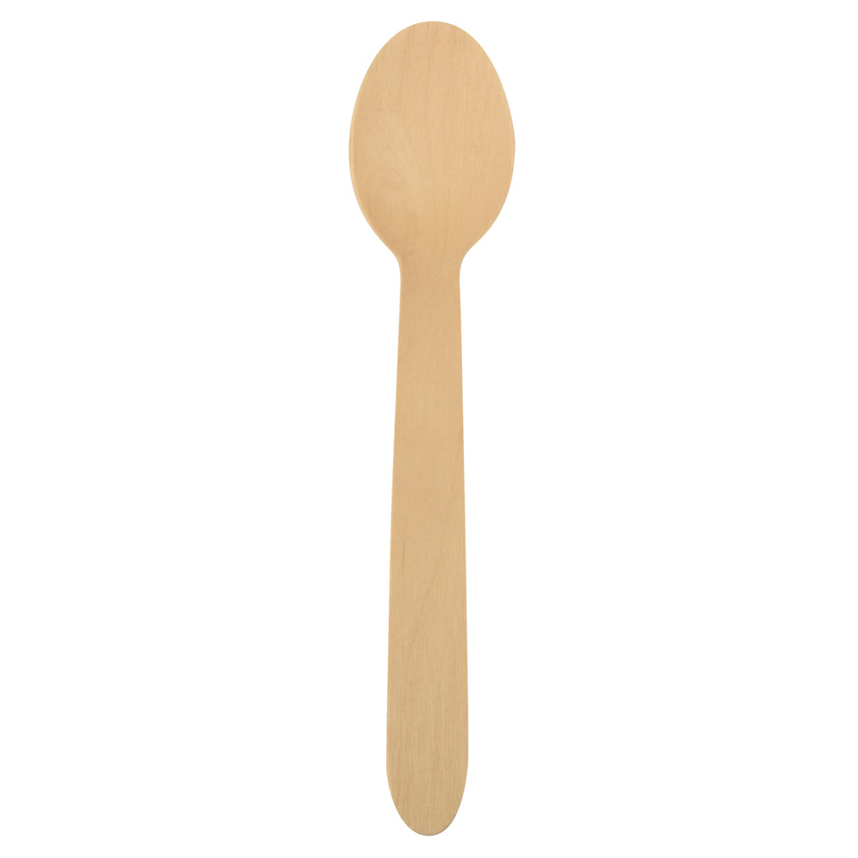 Einweg Löffel Holz Pure - 15,7 cm, 100 Stück, kompostierbar