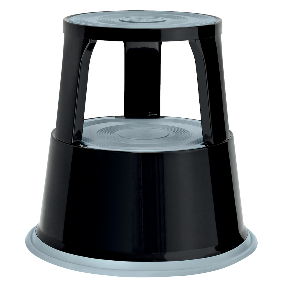 Rollhocker Metall schwarz