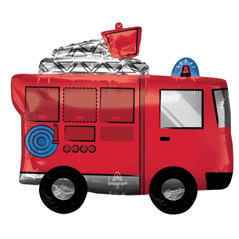 Folienballon Feuerwehr - 66 x 55 cm