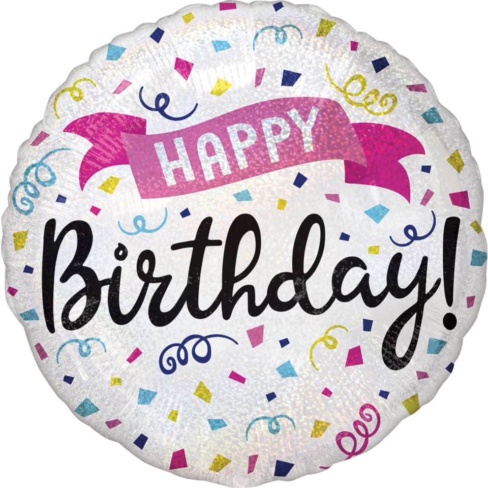Folienballon Happy Birthday Sparkle - Ø 43 cm