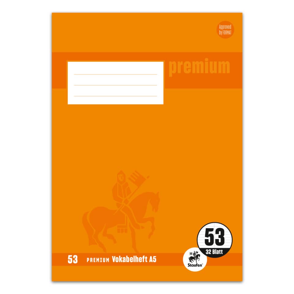 Vokabelheft PREMIUM Academy LIN 53 - A5, 90 g/qm, 32 Blatt
