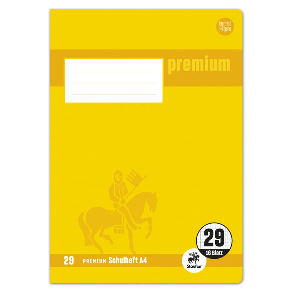 Heft PREMIUM LIN 29 - A4, 16 Blatt, 90 g/qm, rautiert mit RandPREMIUM LIN ien
