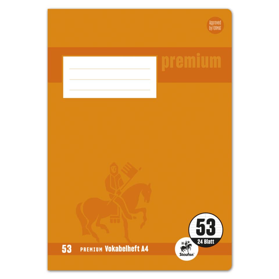 Vokabelheft PREMIUM Academy LIN 53 - A4, 90 g/qm, 24 Blatt