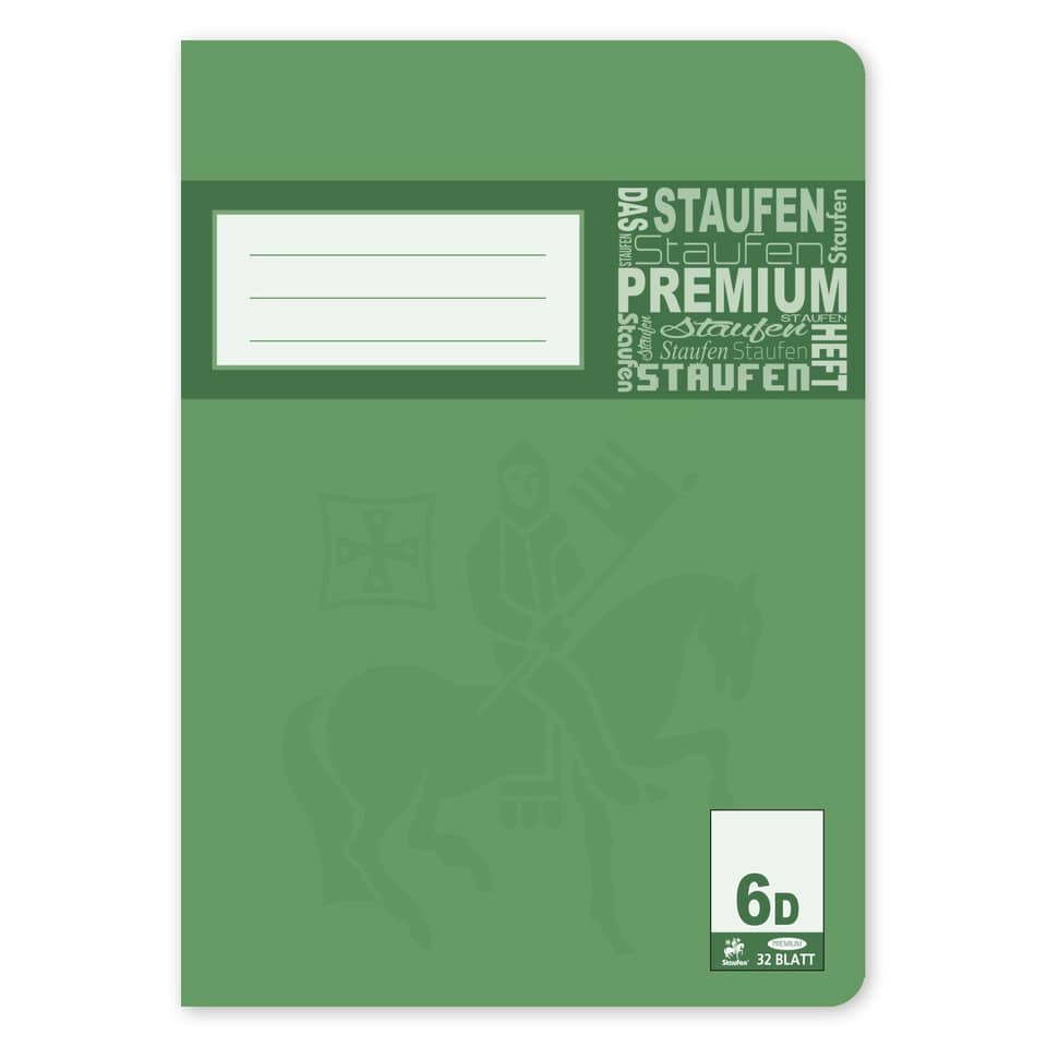 Heft PREMIUM LIN 6 - A5, 32 Blatt, 90 g/qm, blanko