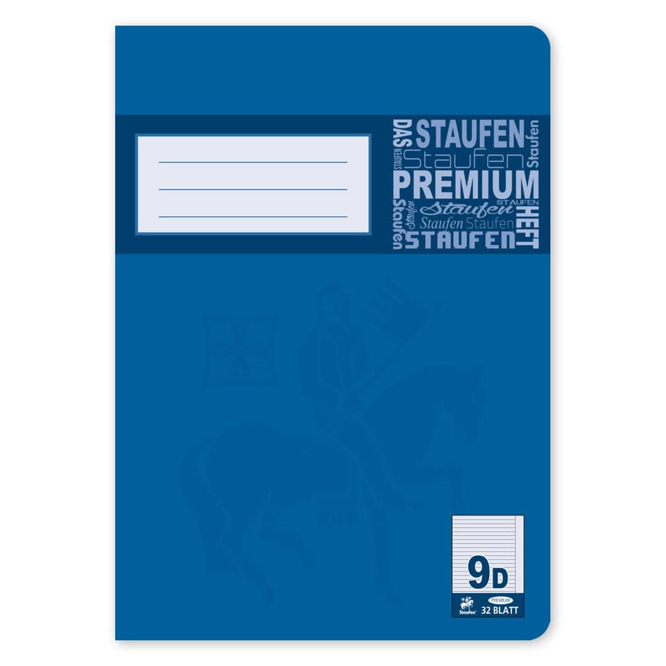 Heft PREMIUM LIN 9 - A5, 32 Blatt, 90 g/qm, PREMIUM LIN iert mit Rand