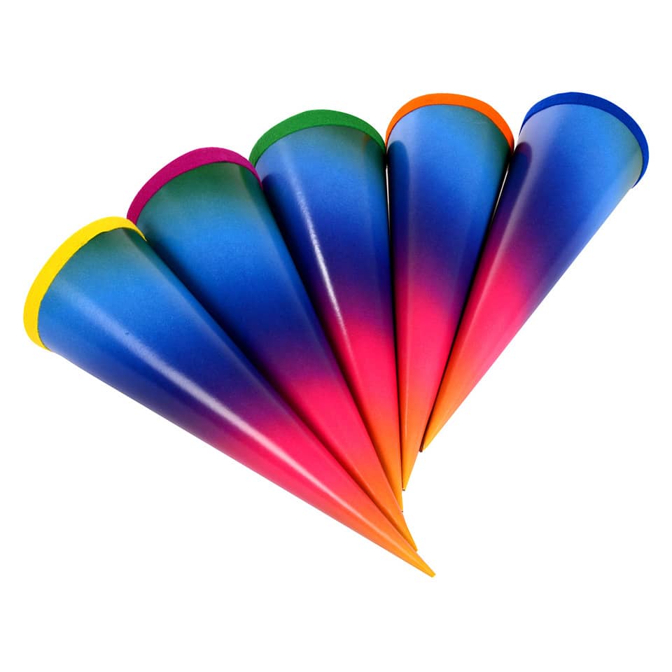 Schultüte Bastelset Regenbogen - rund, 35 cm
