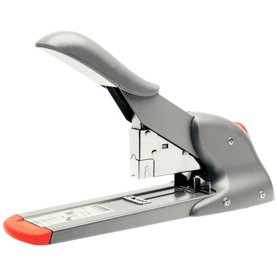 Blockheftgerät HD110, Stahl, 110 Blatt, silber/orange