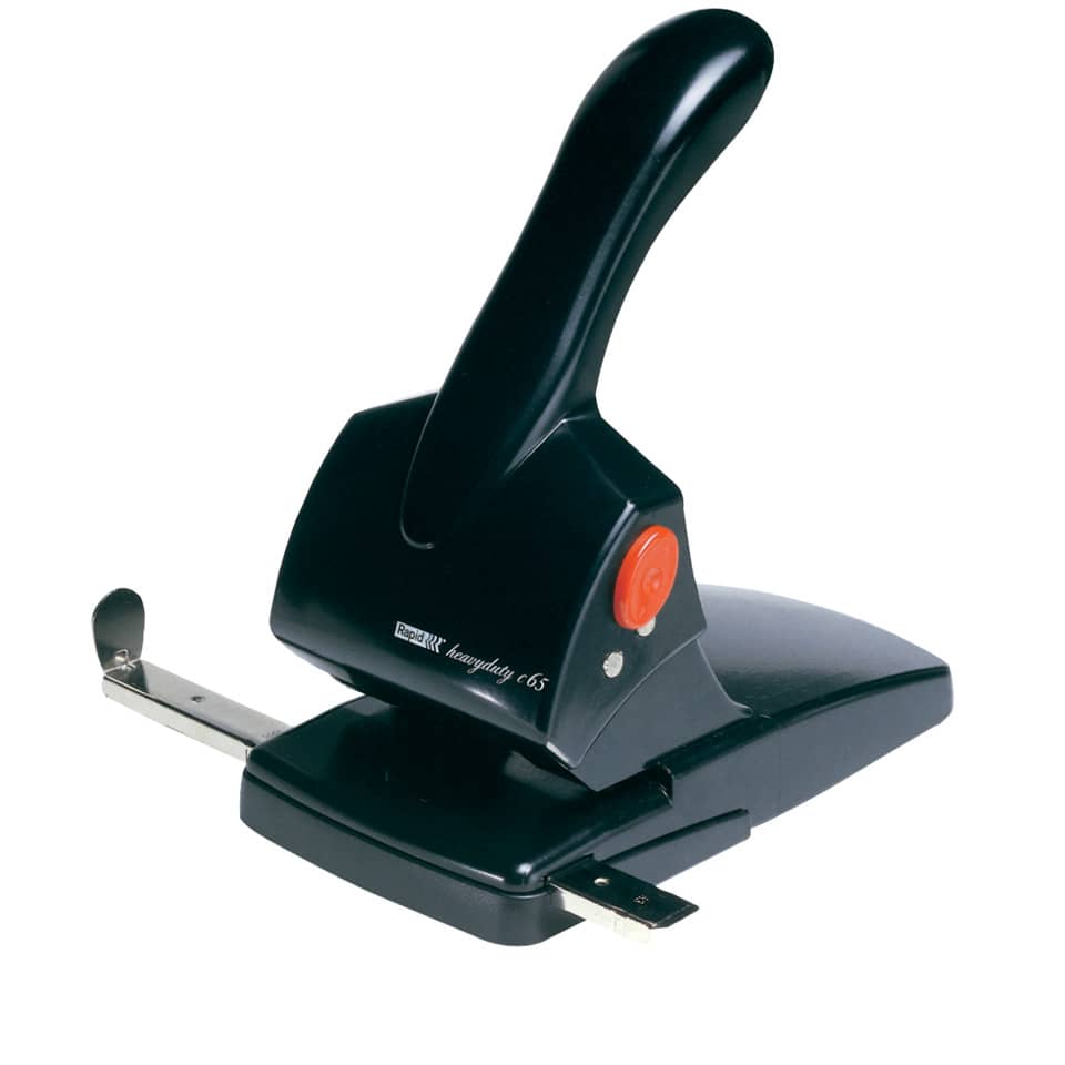 Registraturlocher HDC65, Gussmetall, 65 Blatt, schwarz