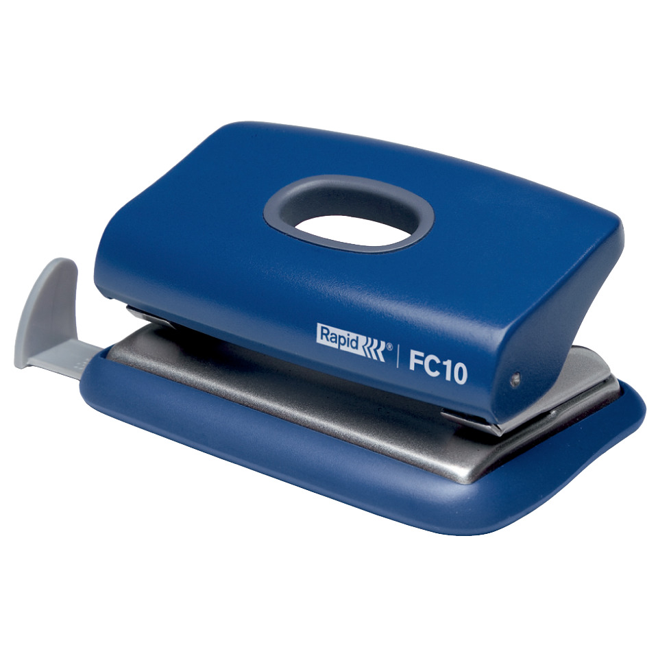 Bürolocher FC10, Kunststoff, 10 Blatt, blau