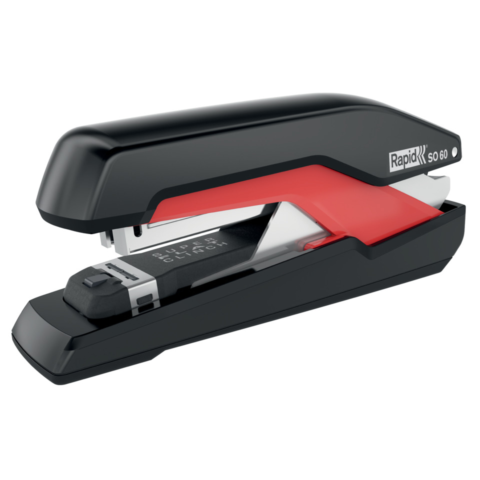 Heftgerät Supreme SO60 - Metall, 60 Blatt, schwarz/rot