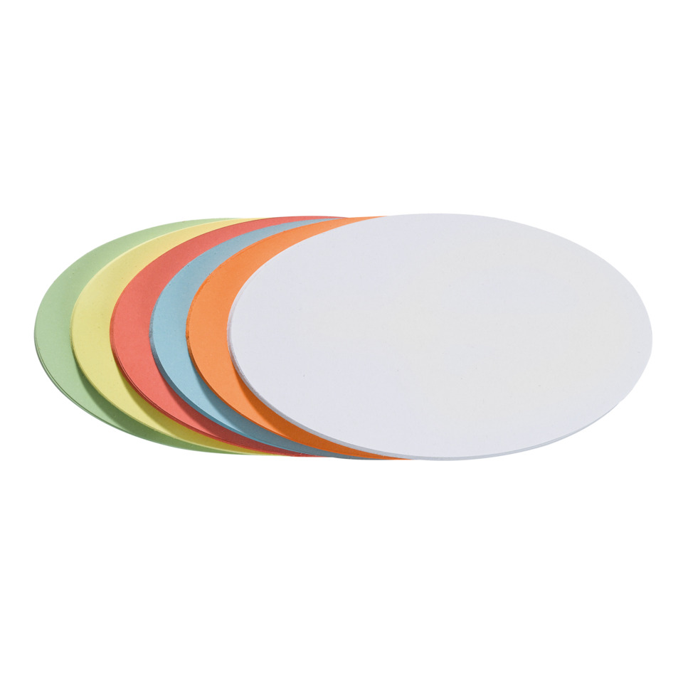 Moderationskarte - Oval, 190 x 110 mm, sortiert, 500 Stück