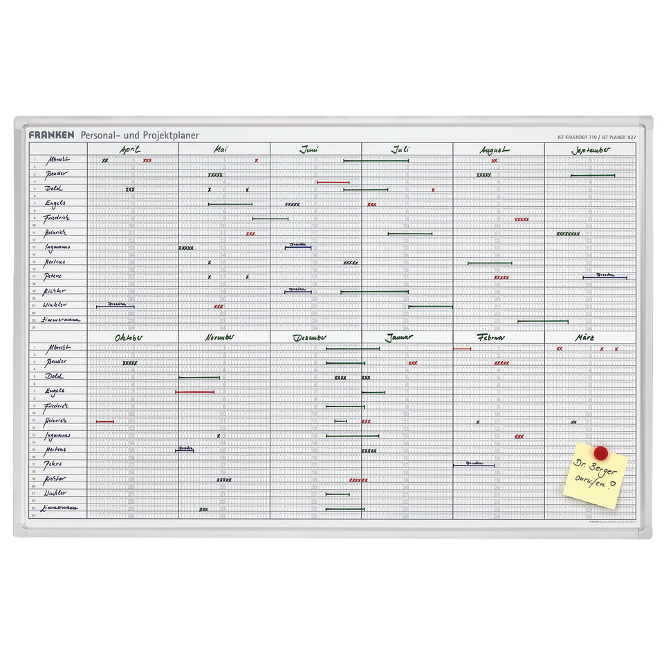JetKalender 710 - 24 Positionen, 12 Monate, 90 x 60 cm