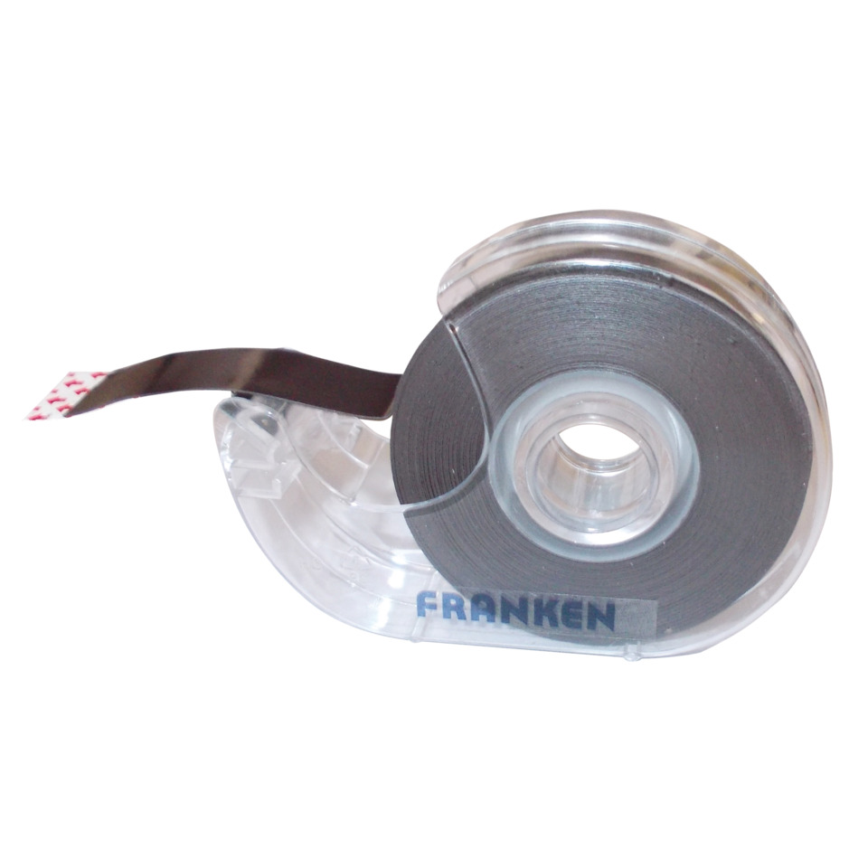 Magnetband - 800 cm x 19 mm, selbstklebend, schwarz i. Spender