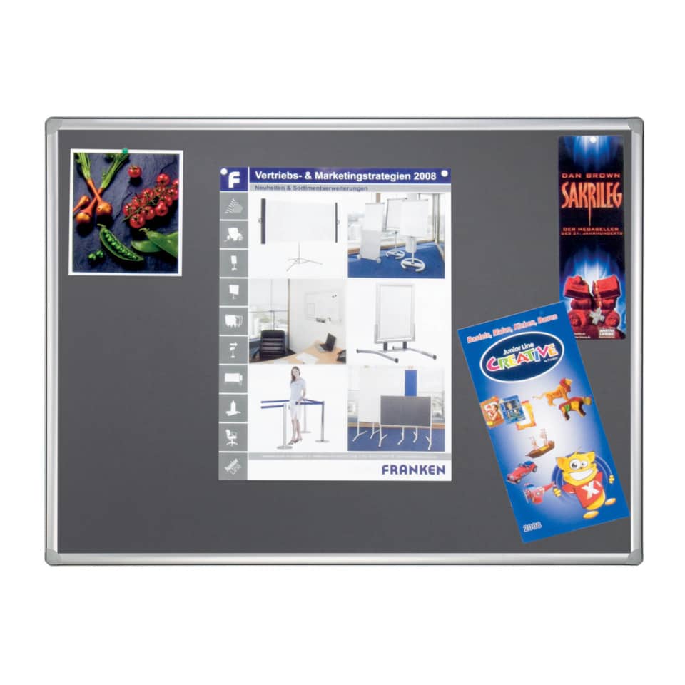 Filztafel PRO - 150 x 100 cm, grau