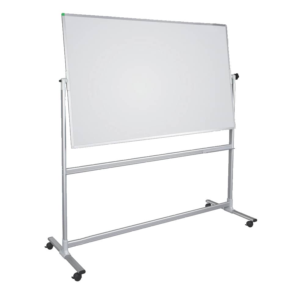 Whiteboard Mobil mit Drehfunktion U-Act!Line® Stahl, Alurahmen, 1500x1000mm, weiß