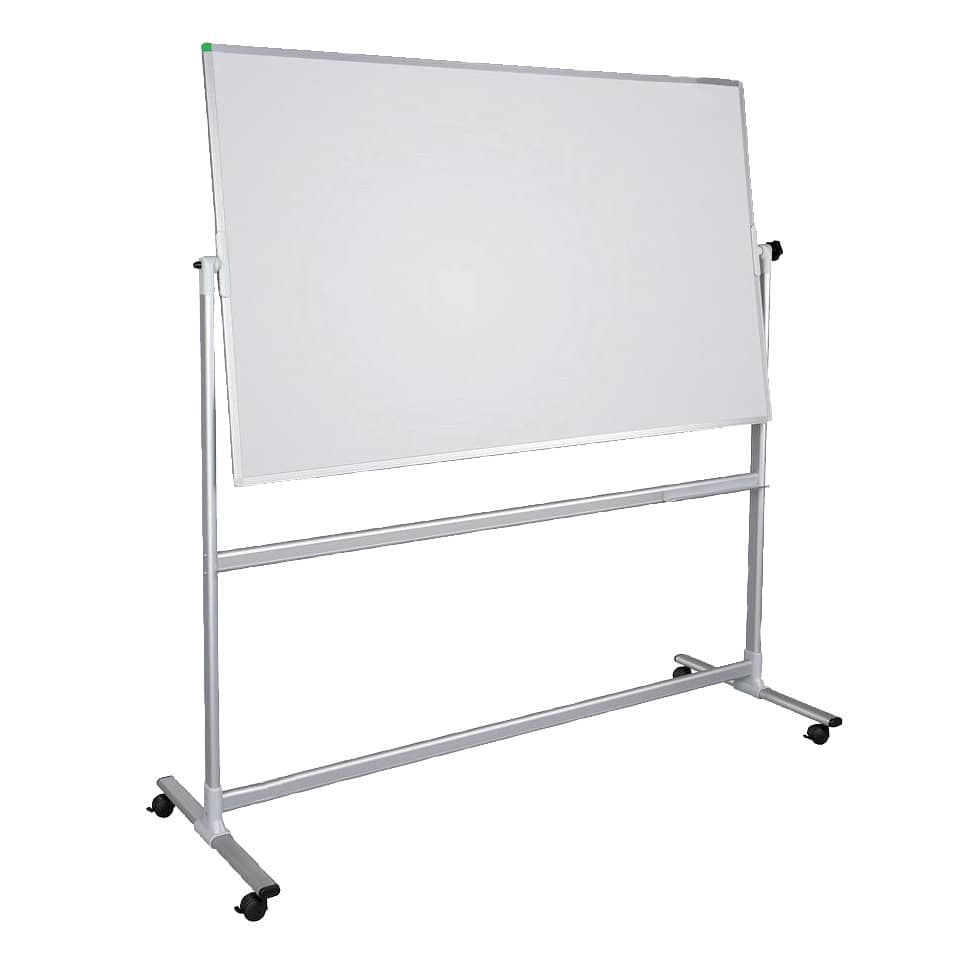 Whiteboard Mobil mit Drehfunktion U-Act!Line® Stahl, Alurahmen, 2000x1000mm, weiß