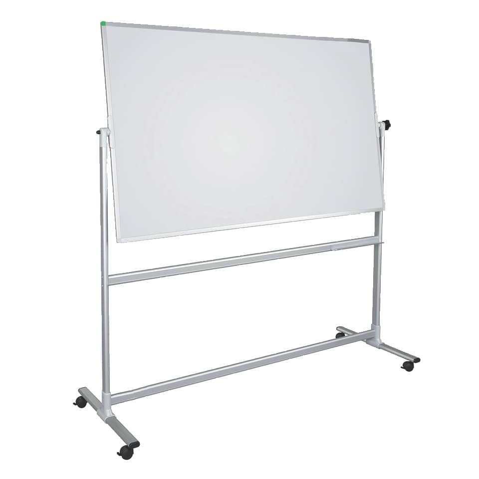 Whiteboard Mobil mit Drehfunktion U-Act!Line® Emaille, Alurahmen, 2000x1000mm, weiß