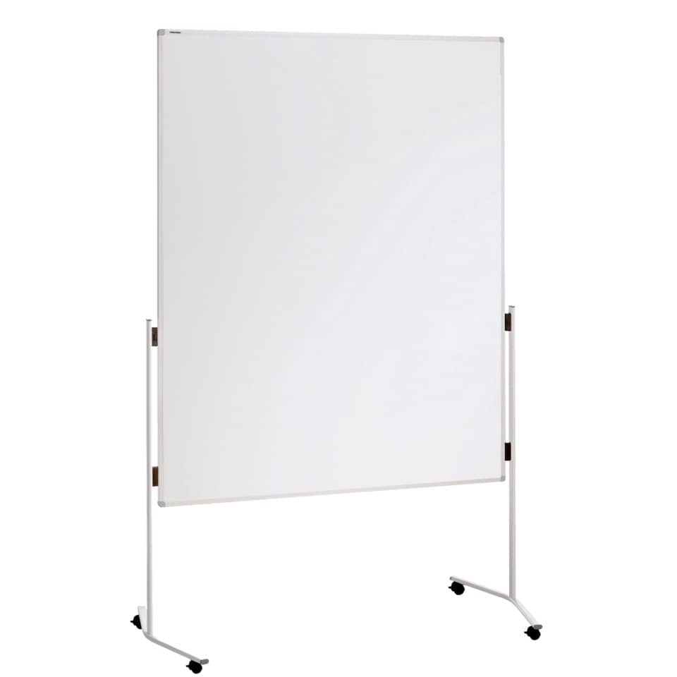 Moderationstafel ECO - 120 x 150 cm, weiß/Karton, mit Rollen