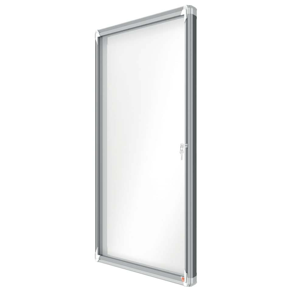 Schaukasten Premium Plus, Außenbereich, 12xA4, Magnetisch, Klapptür, Glas, weiß