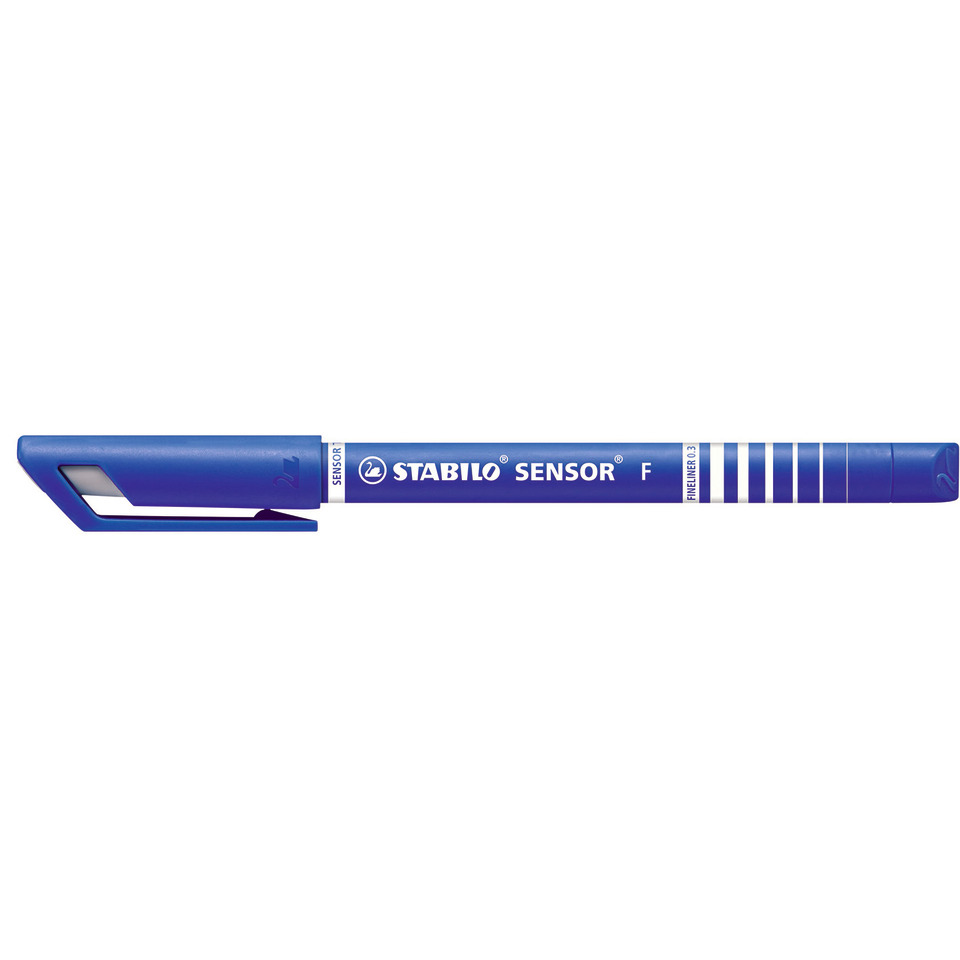 Fineliner mit gefederter Spitze - SENSOR F - fein - Einzelstift - blau