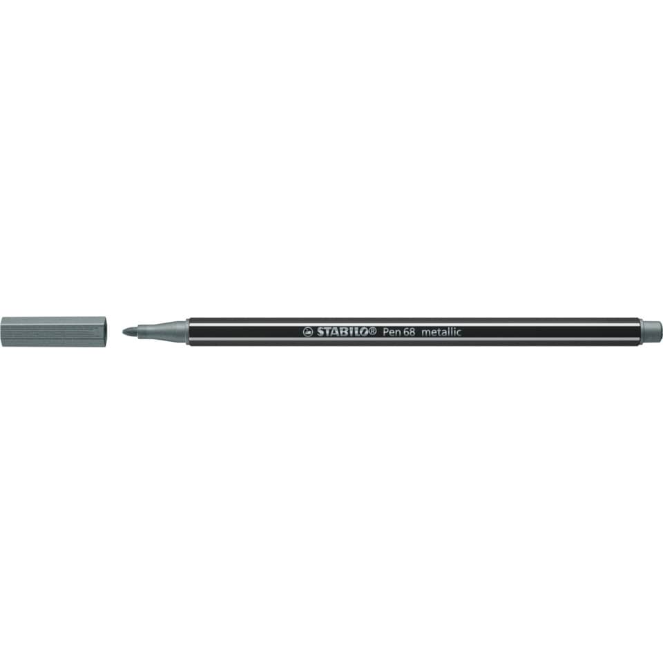 Premium Metallic-Filzstift - Pen 68 metallic - Einzelstift - silber
