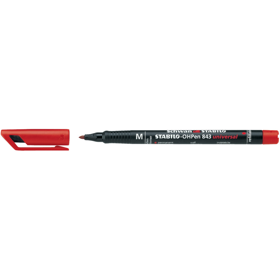 Folienstift - OHPen universal - permanent medium - Einzelstift - rot