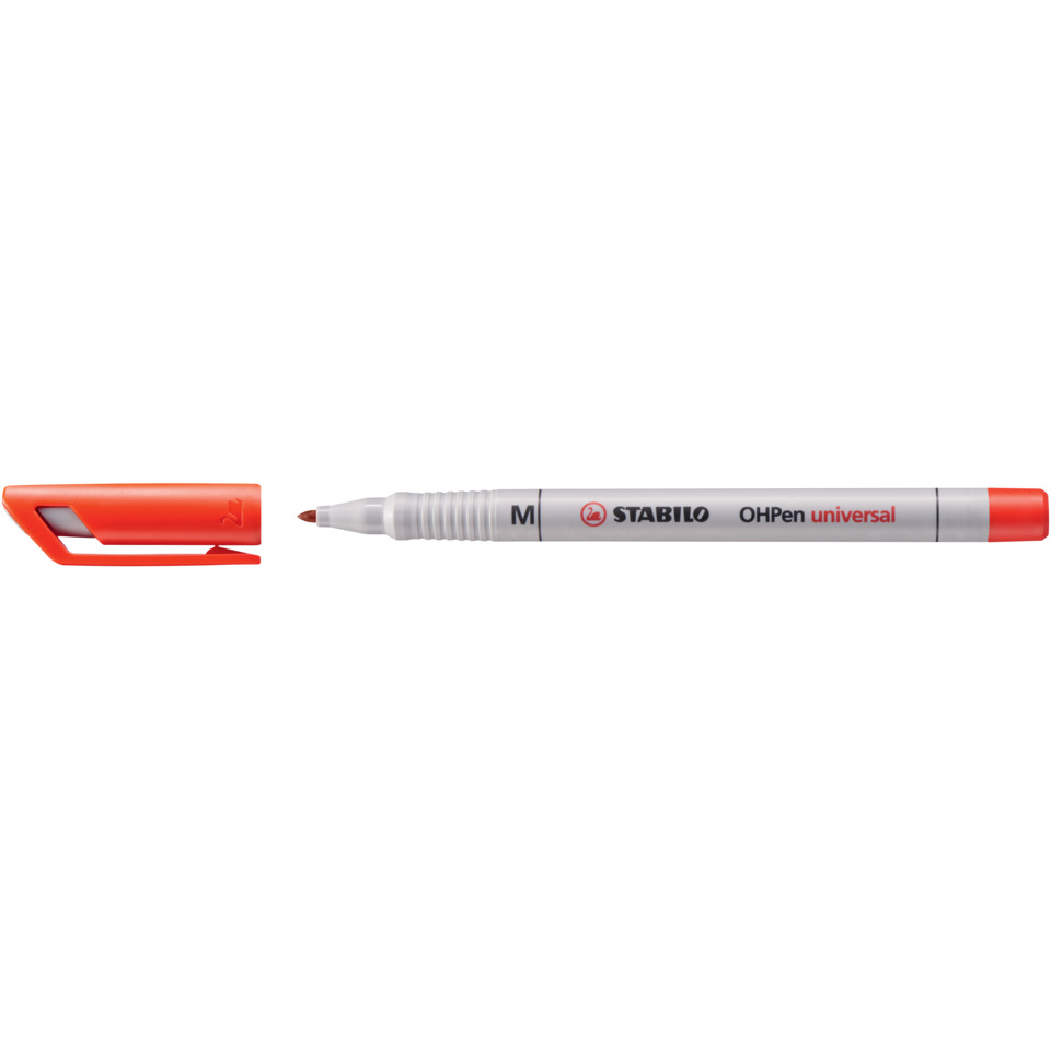Folienstift - OHPen universal - wasserlöslich medium - Einzelstift - rot
