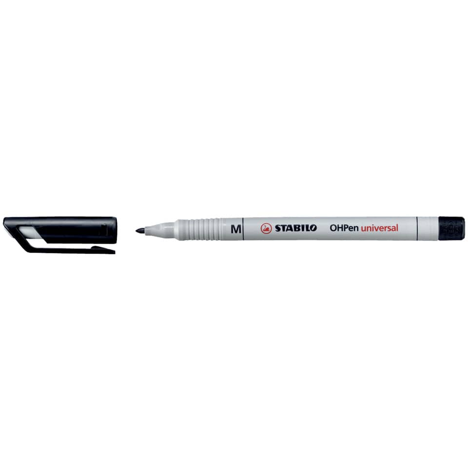 Folienstift - OHPen universal - wasserlöslich medium - Einzelstift - schwarz
