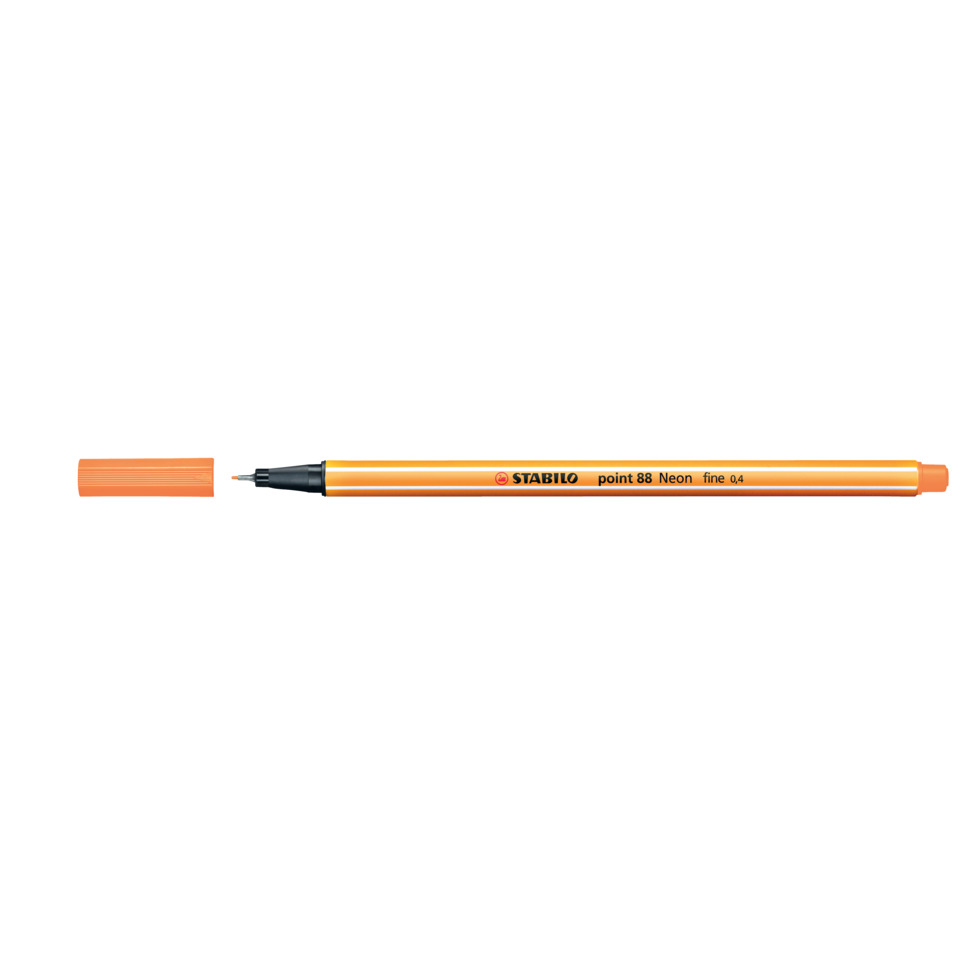 Fineliner - point 88 - Neonfarbe, leuchtfarbenorange