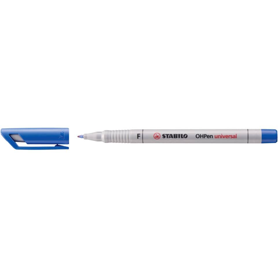 Folienstift - OHPen universal - wasserlöslich fein - Einzelstift - blau